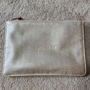 Katie Loxton gold makeup bag